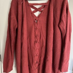 Burnt coral cardigan